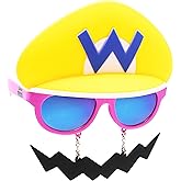 Sun-Staches Official Super Mario Sunglasses | Mario Luigi Peach Bowser Yoshi Wario or Waluigi Costume Accessory | Fits Most