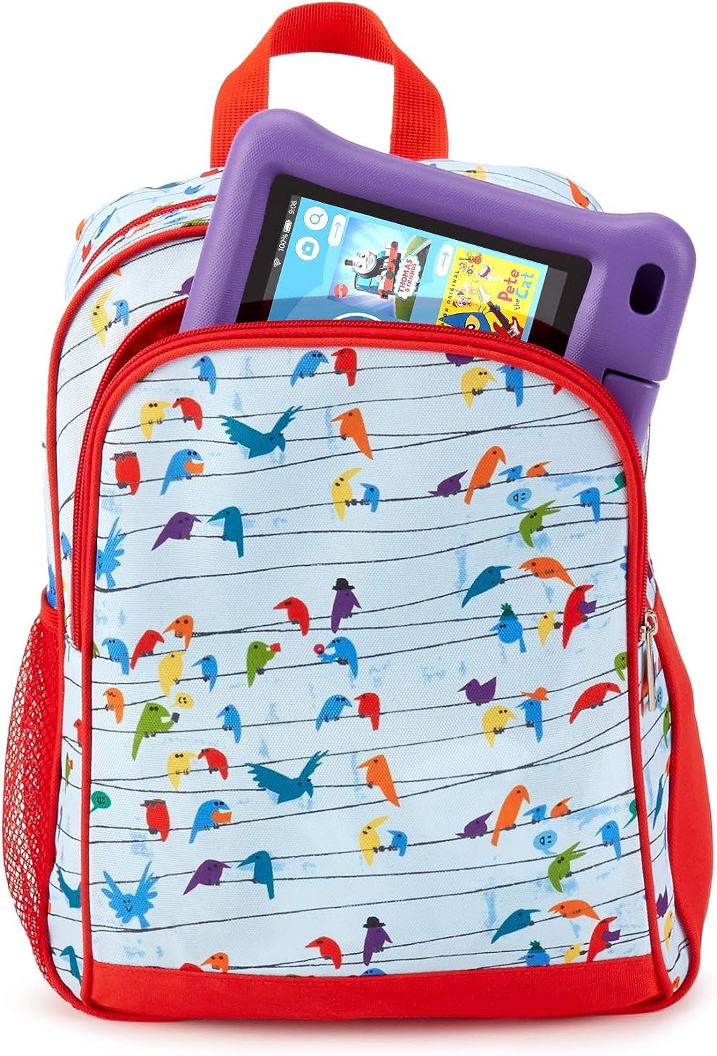 Amazon Exclusive Kids Backpack, Birds (Compatible with Kids Fire 7