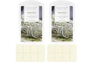 STRN Wax Melts Wax Cubes, Scented Wax Melts, Wax Cubes, Wax Cubes for Wax Warmer, Candle Wax Melts, Scented Wax Melts, White Sage