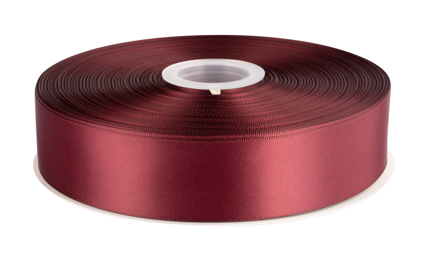 Double Faced Satin Ribbon, 38mm X 91M, Solid Polyester Ribbon for Gift Wrapping, Crafts, Wedding Party Ceremony Decoration, Floral Arrangement, Sewing (Burgundy)