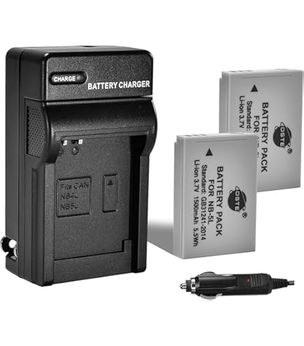 Amazon.com : LCD Micro USB Battery Charger for Canon PowerShot