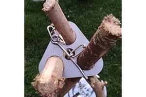 Camping Tripod Board - Turn Branches into Campfire Tripod, Stainless Steel Campfire Support Plate with Adjustable Chain for H