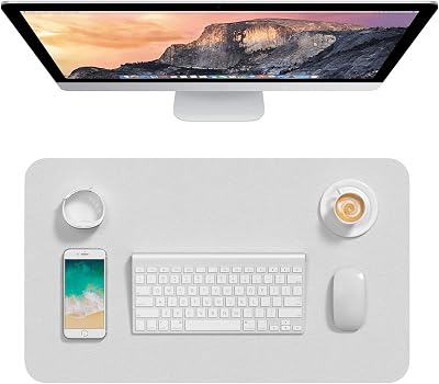 Hsurbtra PU Leather Desk Pad 60x35 cm Non-Slip Waterproof Writing Mat