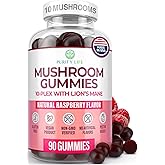 Purify Life World's First Mushroom Complex Gummies with Lions Mane (90 Chews 2500mg/serving) Nootropic Mushroom Supplement for Adults & Children, Immune Support & Stress Relief