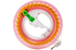 Trauebx Kite String Reel,6 Inch Kite String Spool,Kite Line Winder,Includes 1000ft Line High Strength Kite String,Safety Lock Design,for Kids and Adults