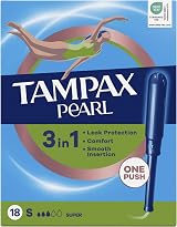 Tampax Pearl Super Tampons with Applicator 72 Pack 18x4 Leak Protection view 2