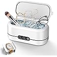 BYASKZIV Ultrasonic Jewelry Cleaner, 48KHz Ultrasonic Cleaner Machine with Dual Cleaning Modes for Jewelry, Eyeglasses, Rings