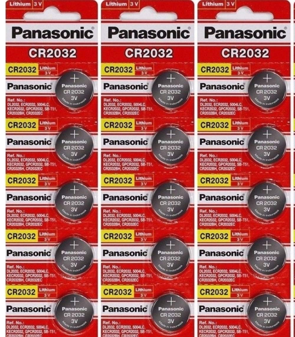 Panasonic CR2032 Lithium WNTTf 3 Volt Battery, 5 Count (Pack of 3)