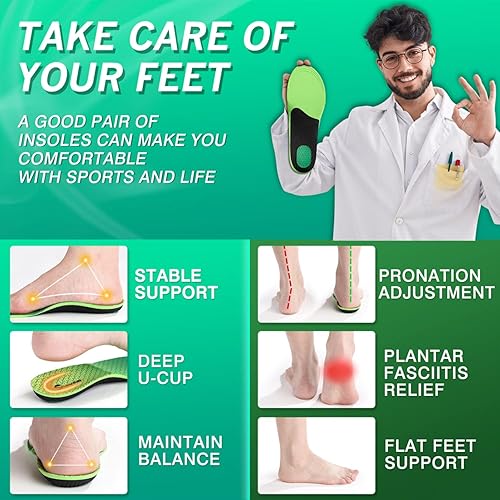 Plantar Fasciitis Insoles for Feet Relief Medium Arch Support