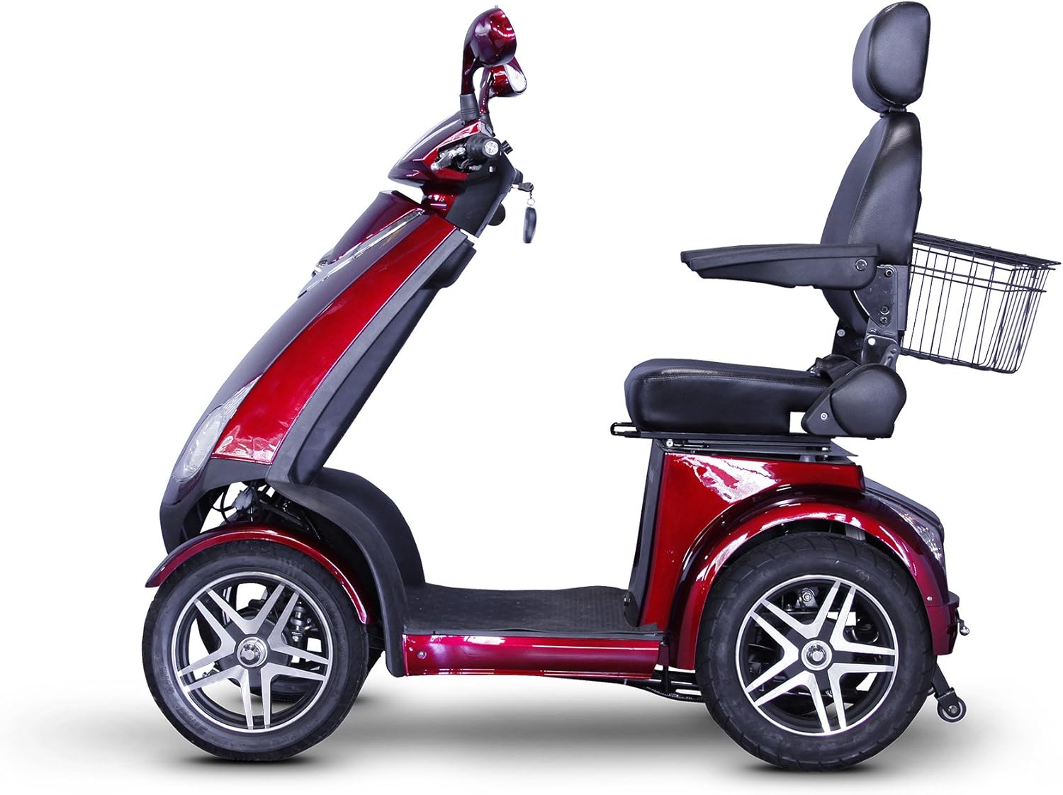 E-Wheels - EW-72 Heavy Duty Scooter - 4-Wheel - 18.5"W x 17"D - Red: Health & Personal Care