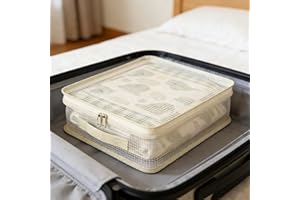 Transparent PVC Storage Bag, Waterproof Foldable Organizer with Double Zipper & Breathable Mesh for Clothes, Bedding, Underbe