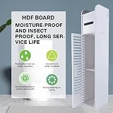 Qimu White Floor Cabinet Waterproof Free-Standing Bathroom Storage 1 Door view 3