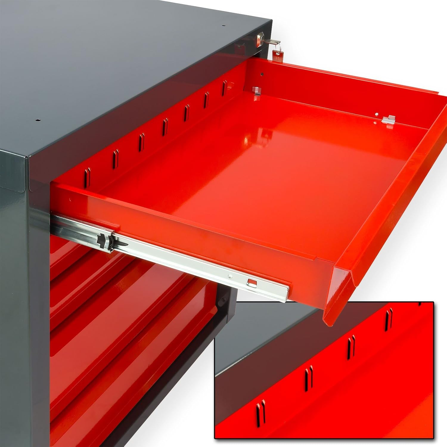 DeTec Metall Schubladenschrank Fernando Mit 5 Schubladen Unterschrank