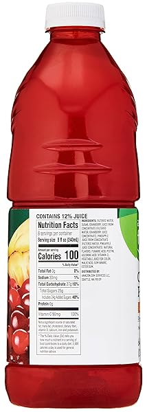 AMAZON FRESH, CRANBERRY PINEAPPLE JUICE COCKTAIL, 64 FL OZ