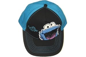 INNOVISION Sesame Street Cookie Monster Face Baseball Cap UPF 50+ Sun Hat Black/Blue
