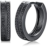 Viking Earrings for Men Women, Norse Viking Runes Hoop Earrings S925 Sterling Silver Norse Mythology Huggie Hoops Earrings Jewelry Gift