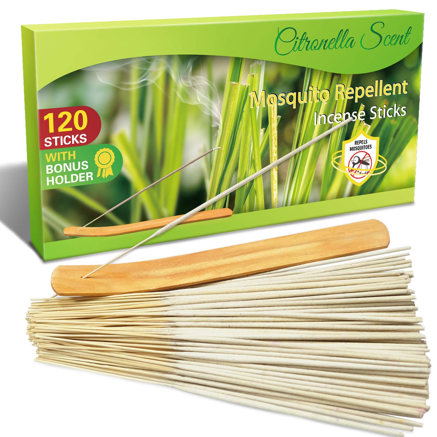 Buy Citronella Incense Sticks, Lemongrass Incense Sticks and Holder Set