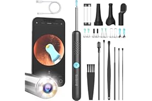 BEBIRD Ear Wax Removal Tool with HD Camera - R1 Upgraded Smart Visual Ear Cleaner with Otoscope, Ear Viewer with 6 LED Light & Multi Replacement Tips for Cleaning Earwax & Inspection Kits
