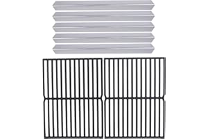GasSaf Parts Kit Replacement for Weber 7534 7522, Spirit 500, Genesis Silver A, Spirit 200 Series E200, E210, S200, S210 with Side Control Knob, 21.5 inch Flavorizer Bars and 15 inch Grill Grates