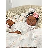 kgniess me 20-Inch Lifelike Reborn Baby Dolls Girls Reborn Doll Soft Body Realistic Sleeping Newborn Eyes Closed Real Life Baby Dolls Gift Box Toys for Kids Age 3+