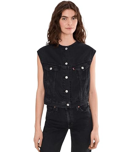 Levi's®, Women's, Shrunken 90s Vest, Blank Impact, Small at Amazon