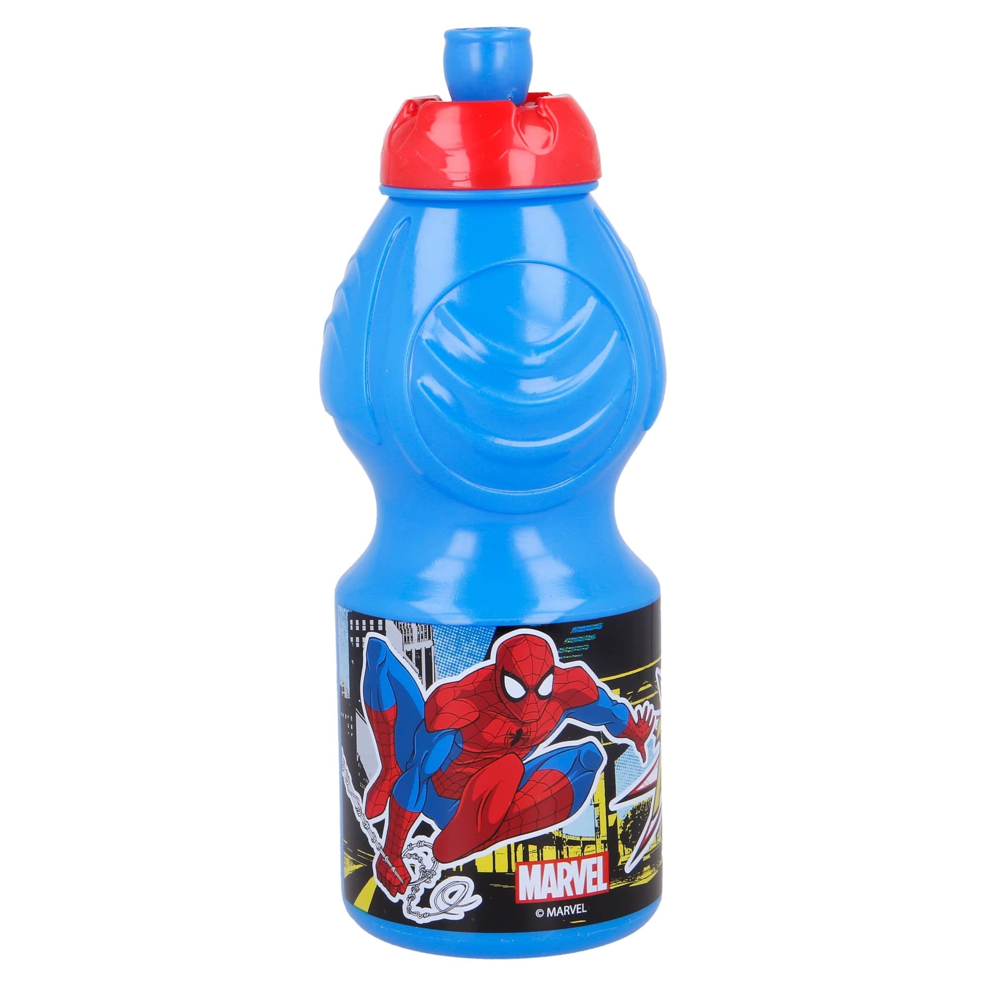 Stor Spiderman 400ml Kids Plastic Water Bottle with Leakproof Cap