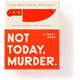 Brass Monkey - Not Today, Murder Social Party Game | Escape Absurd Murder Scenarios with Random Objects, Great for Parties &amp; Game Nights, 3+ Players, Includes 350 Two-Sided Cards