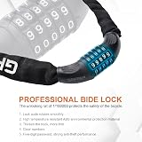 GRIFEMA GAK1201-9 Bike Lock 5-Digit Resettable Chain 900mm Black view 3
