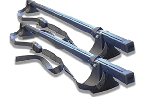 MPH Production 2Pcs 50" (127cm) Universal Fit Black Aluminum Window Frame Roof Rack Rail Cross Bars Utility Cargo Carrier (2 Pcs)