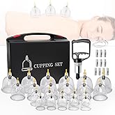 Surmol Cupping Therapy Set Professional 22 Cup Home Cupping Kit for Massage Therapy, Portable with Handles, SafeShell Cupping Machine Set with Vacuum Magnetic Pump, Cellulite Cupping Massage Kit