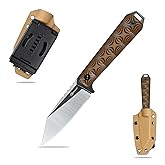 SDOKEDC Tactical Fixed Blade Knife DC53 Steel G10 Handle Kydex Sheath Knives for EDC Outdoor Camping Survival Hunting