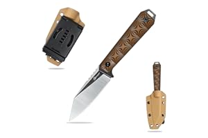 SDOKEDC Tactical Fixed Blade Knife DC53 Steel G10 Handle Kydex Sheath Knives for EDC Outdoor Camping Survival Hunting