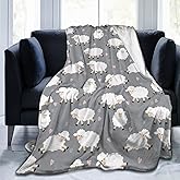 Gbuzozie Fleece Blanket Cute Sheep Lightweight Ultra-Soft Micro Throw Blanket for Sofa Couch Bed Camping Travel - Super Soft Cozy Microfiber Blanket 50