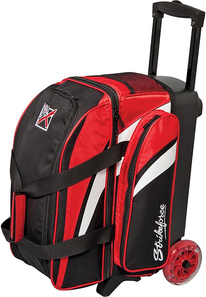 Red/White/Black KR Strikeforce Cruiser Smooth Double Roller Bowling Bag