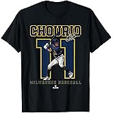Number and Portrait Jackson Chourio Milwaukee MLBPA T-Shirt