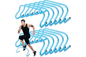 Wettarn 12 Pcs 9" Speed Training Agility Hurdles for Athletes Reliable Training Hurdle Plyometric All Purpose Practice Equipment for Soccer Basketball Football