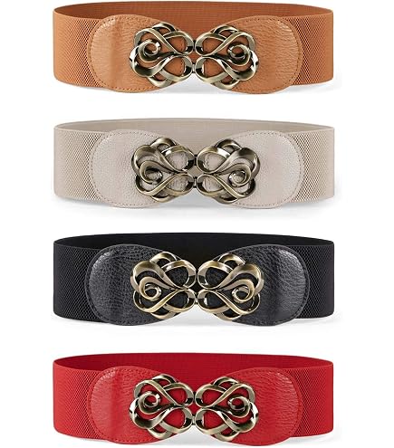 8248 Wide Disc Belt For Women, Women\'s Y2k Vintage Leather Heart Hollow Out Women Wide Boho Disc Leather Belt Vintage Western Chunky  main image 4