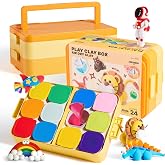 Jar Melo Air Dry Clay, Magic Modeling Clay Kit, 24 Colors with Storage Box | DIY Clay Set, Triple Freshness Seal, Soft&amp;Non-Sticky, Sculpting Tools&amp;Grid Mat, Arts and Crafts Gift for Kids Ages 6+