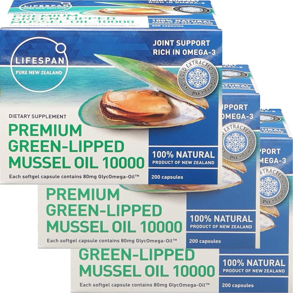 Lifespan Premium GreenLipped Mussel Oil 10000 200capsule