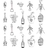 KitBeads 100pcs Alloy Wine Charms for Jewelry Making - Champagne Cocktail Goblet Tibetan Alcohol Charms for Bracelets