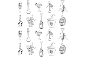 KitBeads 100pcs Alloy Wine Charms Champagne Cocktail Goblet Charms Tibetan Wine Alcohol Charms for Jewelry Making Bracelets
