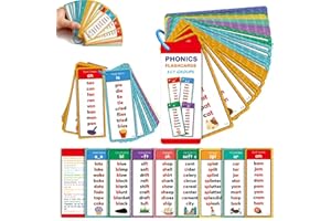 Phonics Flash Cards Word Family Build Book,117 Sound Groups,Learn to Read 30 Read & Rhyme Flip Books,Early Reading&Spelling T
