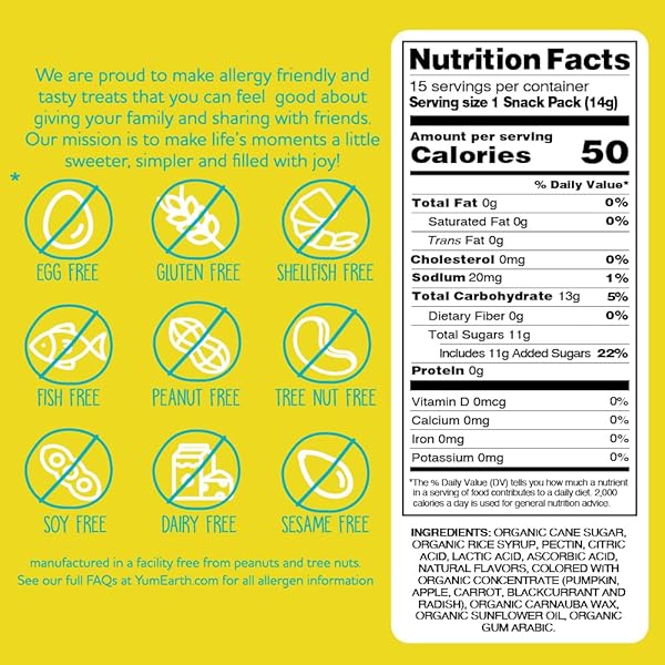 YUMEARTH ORGANIC JELLY BEANS – FRUITY CANDY SNACK PACKS, GLUTEN FREE SNACKS FOR KIDS – ALLERGY FRIENDLY, NON-GMO, NO ARTIFICIAL DYES – ASSORTED FLAVORS, 7.5 OZ. (PACK OF 15)