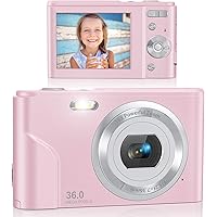 Digital Camera, Lecran FHD 1080P 36.0 Mega Pixels Vlogging Camera with 16X Digital Zoom, LCD Screen, Compact Portable…