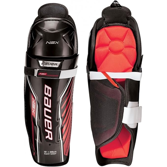 Bauer NSX Ice Hockey Protective Shin Guards Senior Amazon.co.uk