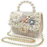 JTao-tec Girls Princess Purses Cute Bunny Toddler Crossbody Bag Handbag with Pearl Handle Shoulder Chain Bag