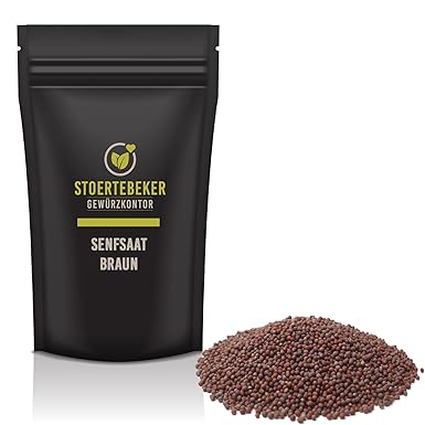1kg Senfsaat braun schwarz ganz Senfkörner Natur Gewürz geprüfte Qualität - Pro Serie
