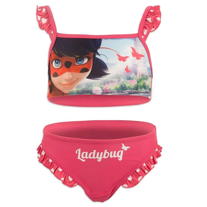 Costume Da Bagno Intero Miraculous Ladybug Bambina - Licenza Ufficiale, Taglie 4-8 Anni - Foto 6