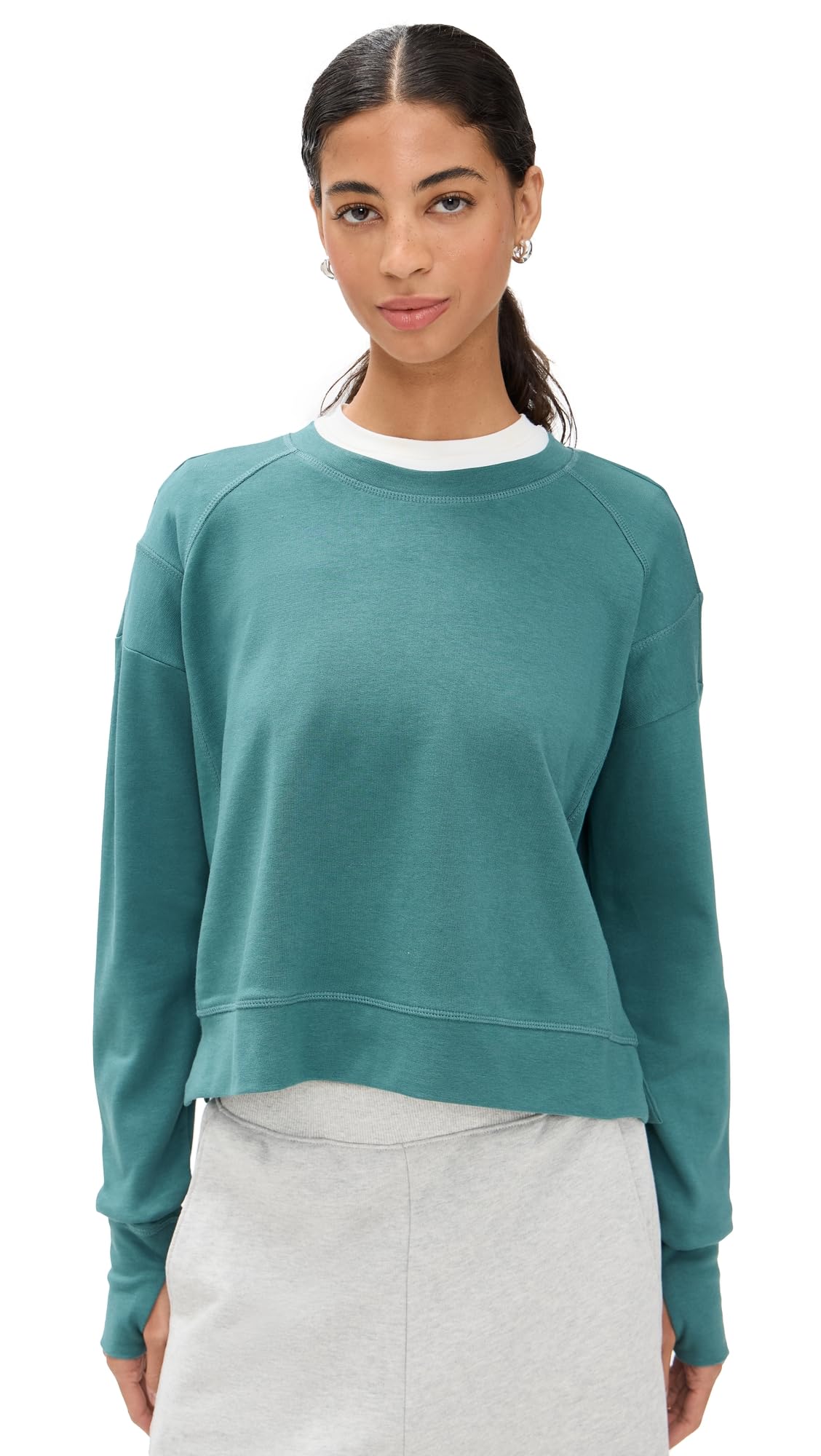 Sweaty Betty After Class Cropped Crewneck Sweatshirt
