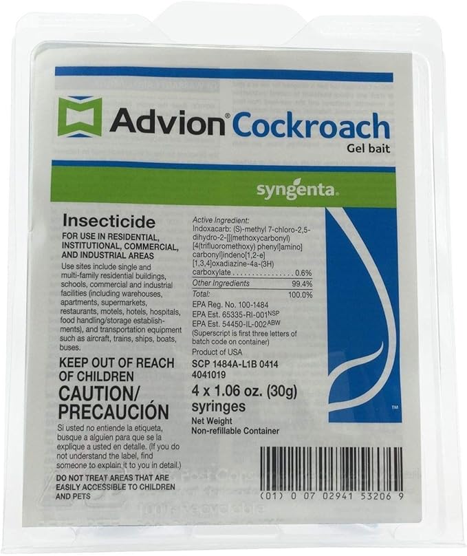 34 Advion Cockroach Gel Bait Label
